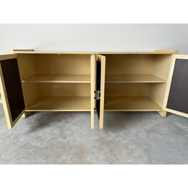 1970s Hollywood Regency Four - Doors With Geometric Design Credenza For Sale - Image 5 of 12
