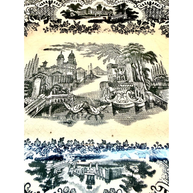 English Vintage Transfer Ware Plate For Sale - Image 3 of 3