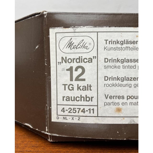 Vintage German Nordica Series Drinking Glasses with Cardboard Shop Display from Melitta, 1970s, Set of 12 For Sale - Image 10 of 18