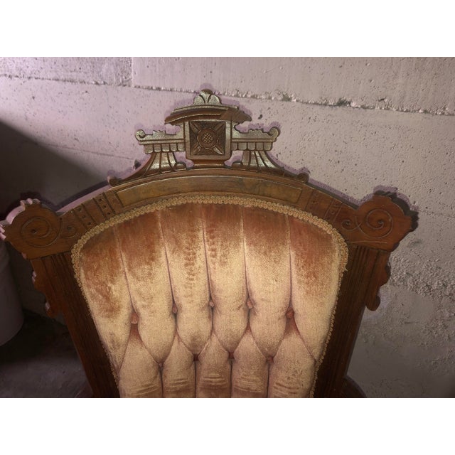 Pair of Antique Eastlake Victorian Chairs For Sale - Image 4 of 5
