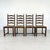 Dimensions: H 41.7” x W 18” x D 19.5” x SH 19” Set of 4 Vintage French Farmhouse high back dining chairs with carved oak...