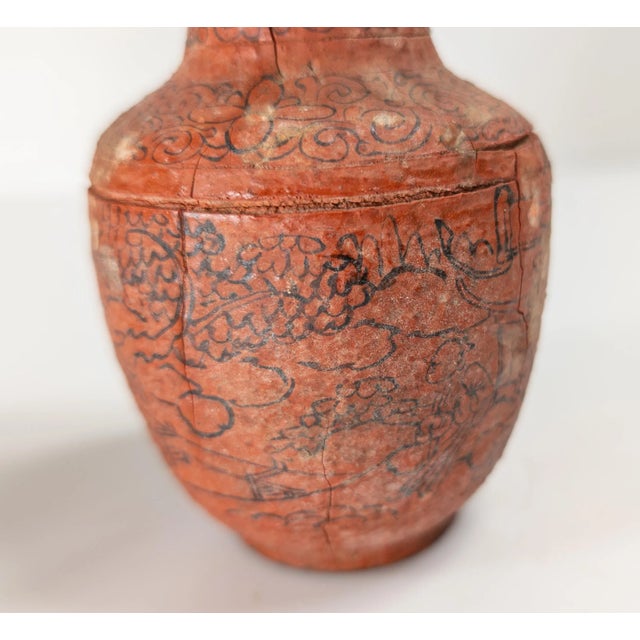 20th Century Pair of Chinese Rustic Red Cinnabar Lacquer Vases For Sale - Image 13 of 18