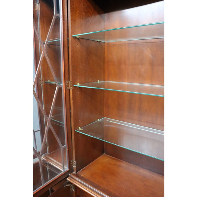 Baker Historic Charleston Mahogany Breakfront For Sale - Image 11 of 12