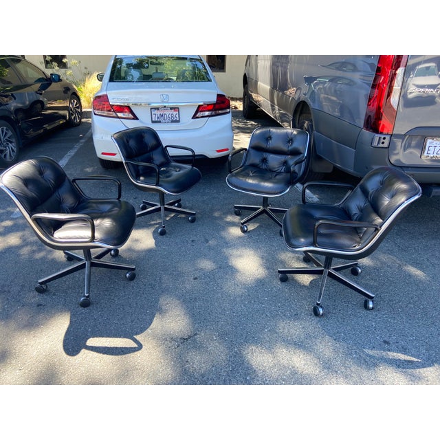 Vintage Mid Century Modern Knoll Pollock Desk Chairs Set of 4 For Sale - Image 11 of 18