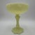 Vintage Fenton Rose Compote in Satin Glass Custard Yellow 7.75" For Sale - Image 9 of 9