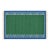 Handmade Cotton Vegetable Dyed Rug, Forest Green, White and Blue Zig Zag Striped Dhurrie-12'x15' For Sale