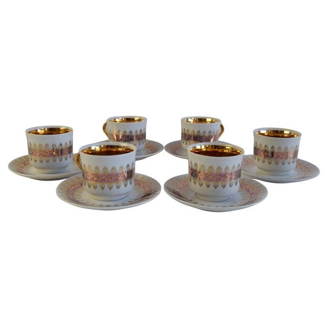 Vintage Cups and Saucers from Epiag, 1950, Set of 6 For Sale - Image 18 of 18