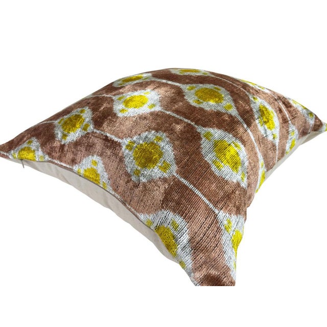 Textile Velvet Silk Cushion Cover with Traditional Design, 2000s For Sale - Image 7 of 8