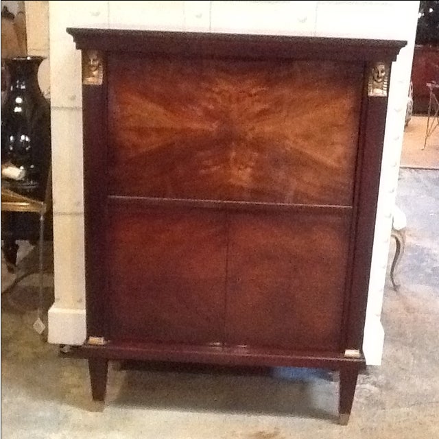 Offered is a stunning French Egyptian revival style drop-front desk.