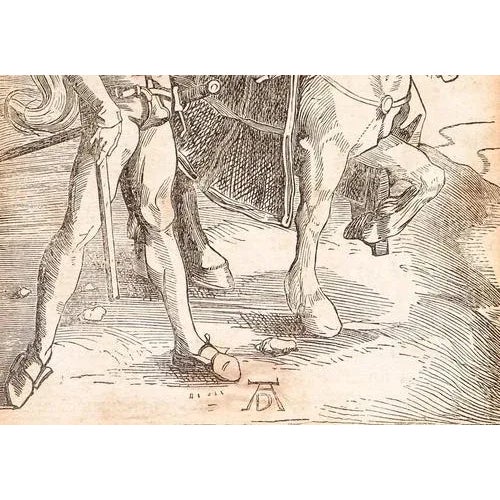 Albrecht Durer, Lady and Landsknecht, Woodcut, Framed For Sale - Image 3 of 8