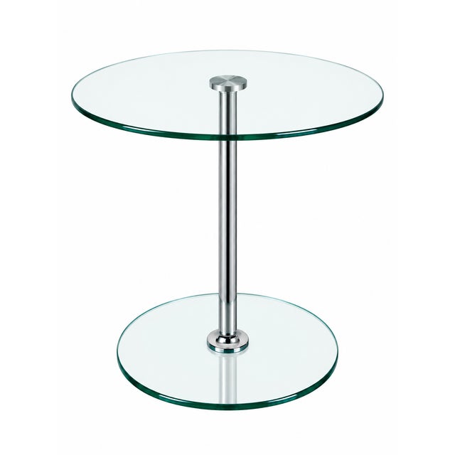 Space Age Side Table in Chrome and Glass, 1980s For Sale - Image 15 of 15