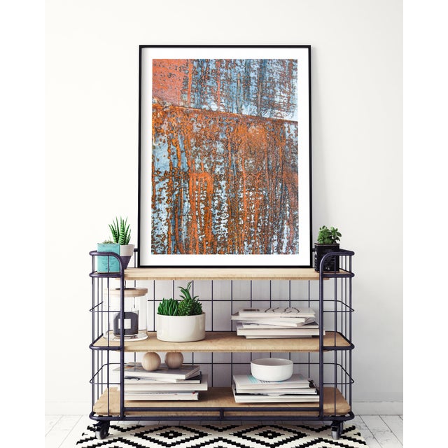 Paper Contemporary Pair of Abstract Industrial Photographs, Abstract Art Prints, Set of Two 16 X 24" Fine Art Photography Prints, Rust Artworks For Sale - Image 7 of 8