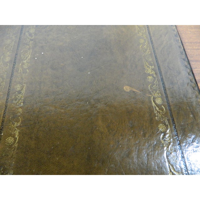 Vintage Mahogany Veneer Pedestal Desk, 1950s For Sale - Image 16 of 18