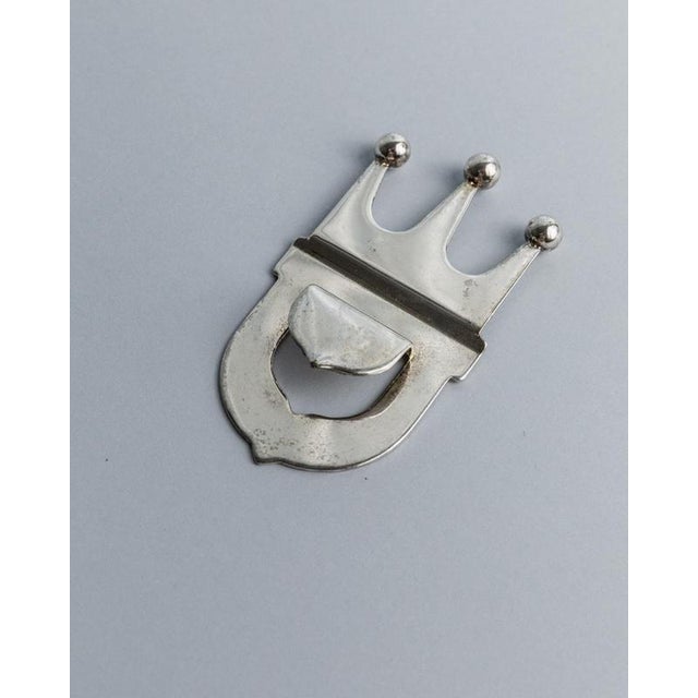 Vintage Silver-Plated Crown Bottle Opener, Italy, 1980s For Sale - Image 11 of 11