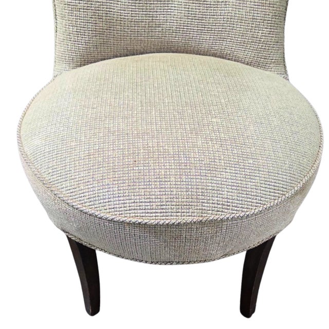 Pair of Armless Slipper Lounge Side Chairs For Sale In New York - Image 6 of 11