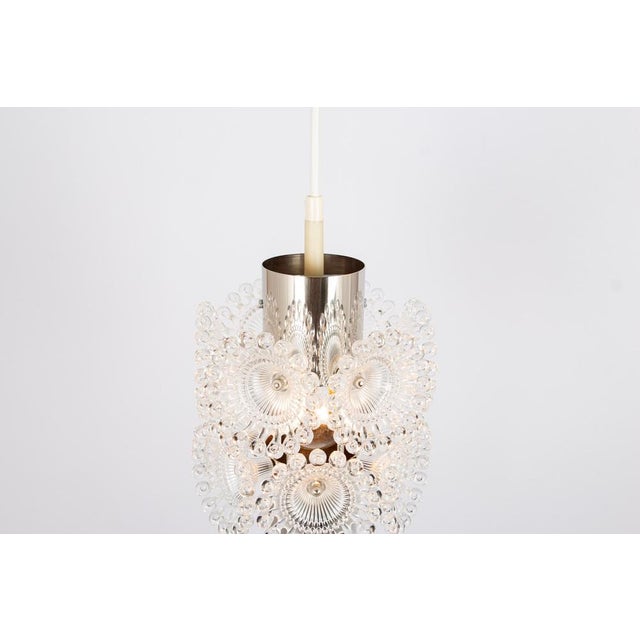Small Floral Chrome Sputnik Pendant Light, Germany, 1960s For Sale - Image 6 of 9