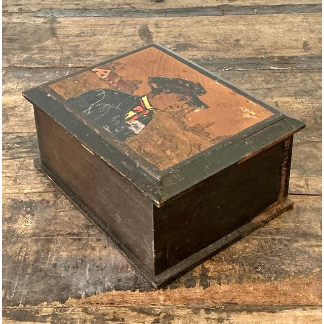 Vintage Hand Painted Cowboy Box For Sale In West Palm - Image 6 of 12