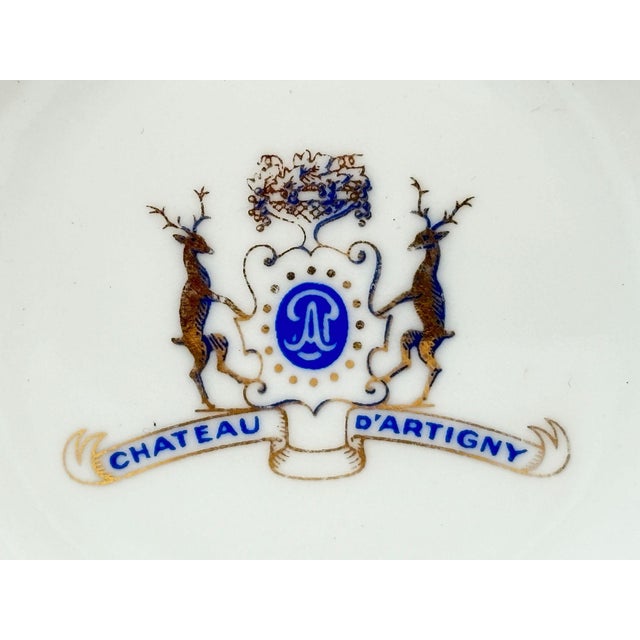 Porcelain Château D’Artigny Vide-Poche, Blue & Gilt, France, Circa 1960 For Sale - Image 10 of 10
