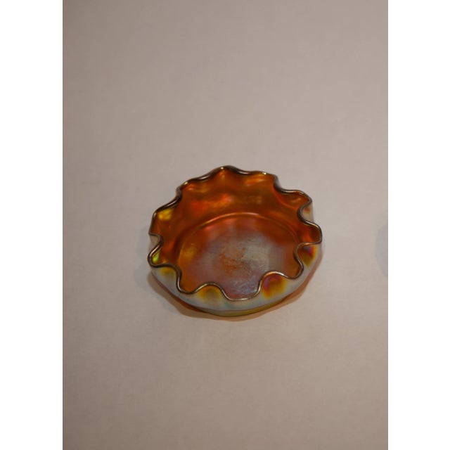 Early 20th Century Vintage Favrille Ruffled Salt Dish, Signed For Sale - Image 5 of 5