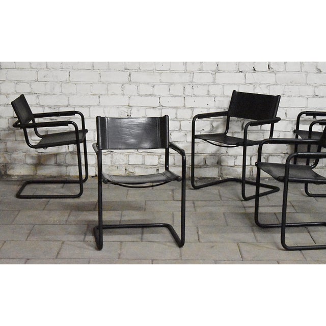 Model S34 designed by Mart Stam. Set of vintage chairs manufactured in 1970s by italian brand Linea Veam - has...
