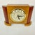 Art Deco 1940s Vintage Art Deco Arts & Crafts Boho Chic Wood Tabletop Clock For Sale - Image 3 of 13