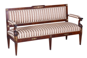 French Empire Mahogany Sofa, 1860s