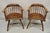 Antique English Windsor Colonial Pine Wood Spindle Pub Club Arm Chairs - A Pair For Sale - Image 12 of 12