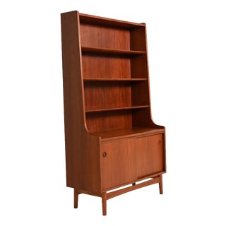 Teak Bookcase by Johannes Sorth for Bornholms Møbelfabrik, 1960s For Sale