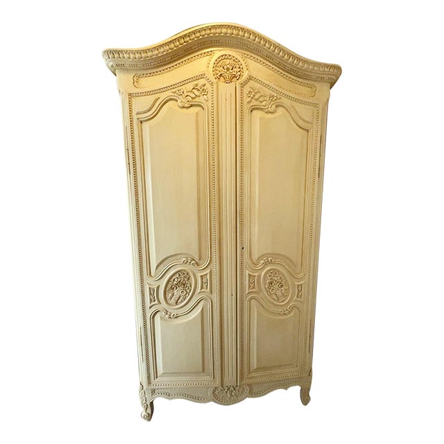 1990s Louis XV Style 2 Door Armoire For Sale