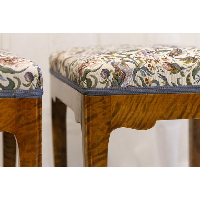 Set of Danish Rococo Style Stools in Birch, 1870s For Sale - Image 12 of 18