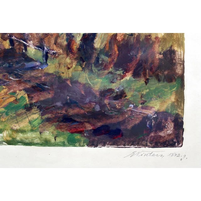 Edgars Vinters, Late Autumn, 1972, Monotype For Sale - Image 6 of 7
