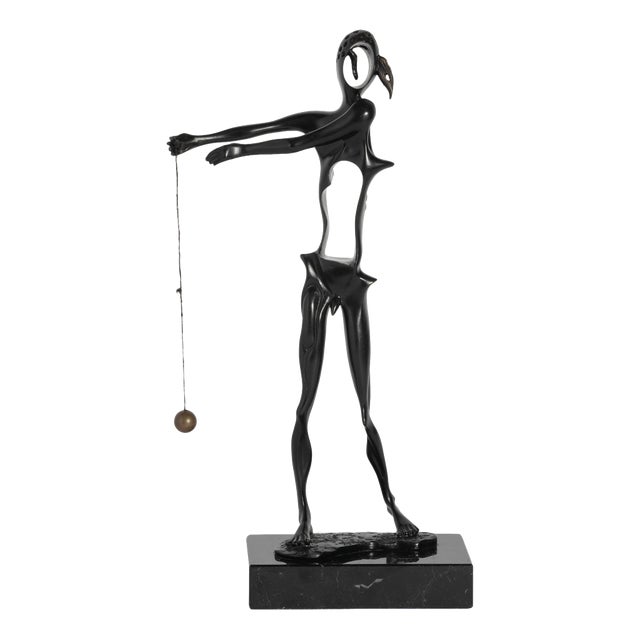 Salvador Dalí­, Homage to Newton, 1980, Bronze & Marble For Sale