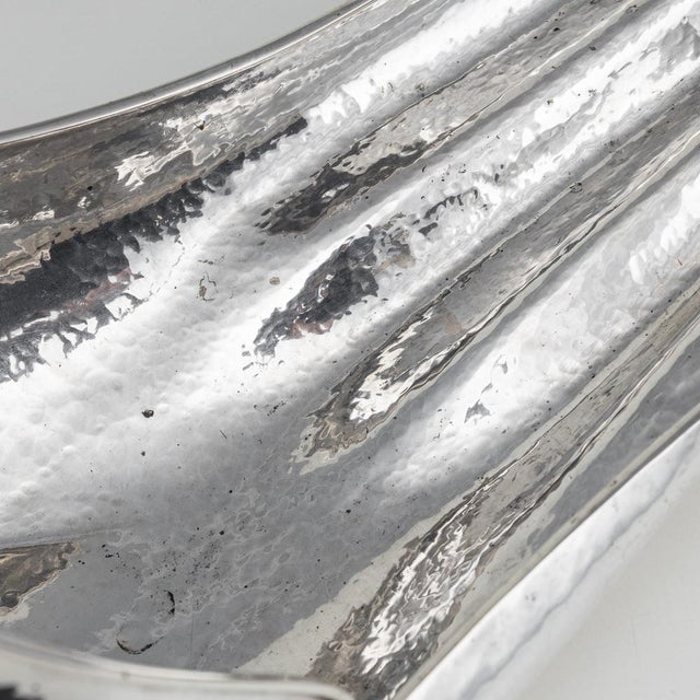 Italian Silver Baguette Tray in the form of Swan by Finzi, 1970s For Sale - Image 4 of 16