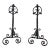 1920s Arts & Crafts Wrought Iron Andirons - Pair For Sale