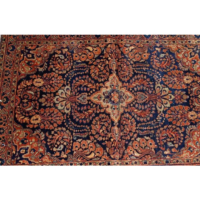 1920s Antique Handmade Persian Sarouk Rug For Sale In New York - Image 6 of 8