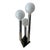 Vintage Space Age Three Globe Chrome and Triangle Lamp For Sale