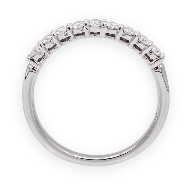 Tiffany & Co. Forever Platinum 9-Stone Half Circle Round Diamond Band Ring, Size 6 For Sale In New York - Image 6 of 8