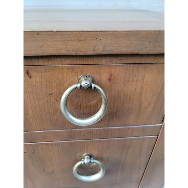 Wood Mid 20th Century Baker Furniture French Empire Style Cherry Wood Highboy Dresser For Sale - Image 7 of 12