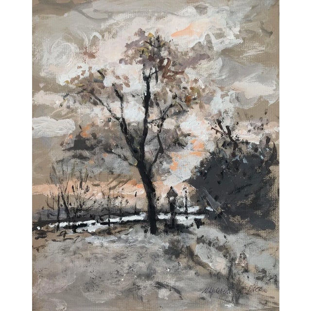 2000 - 2009 Magdalena Spasowicz, Landscape, Oil on Board, 2000 For Sale - Image 5 of 5