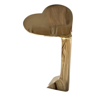 "Lealtà" Side & Cocktail Table With Bronze, Hand-Crafted For Sale