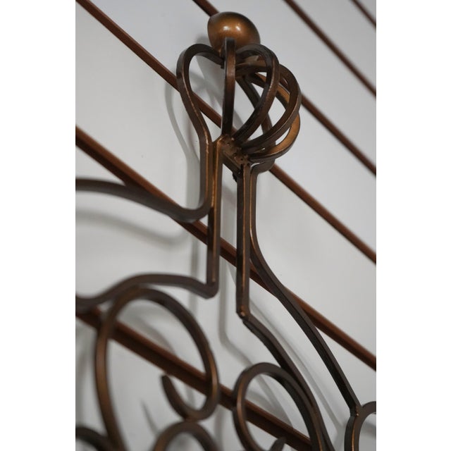 Hanging Scrolled Iron Wall Art W. Gold Finish For Sale - Image 4 of 8