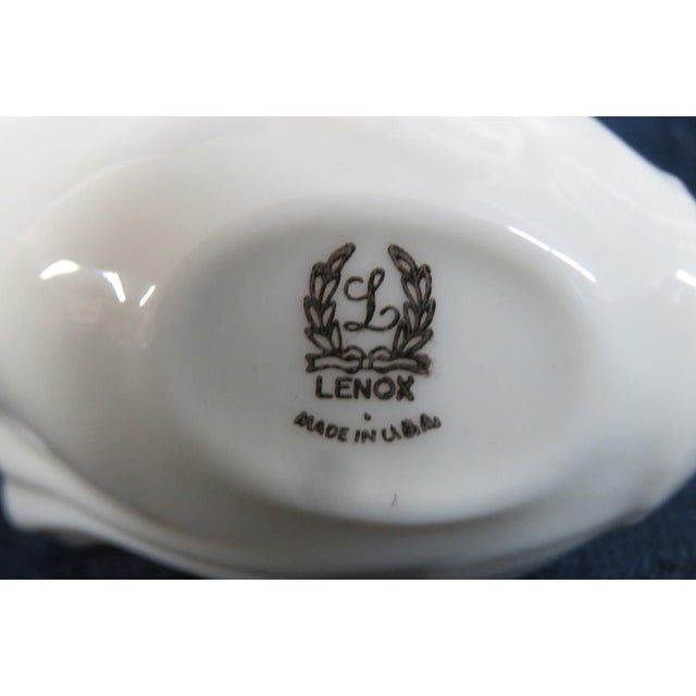 Cream Lenox Porcelain Swans Pair of 2 Figurines Miniature Trinket or Ring Dish 5205b For Sale - Image 8 of 9