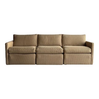 Charles Pfister for Knoll Three-Piece Lounge Sofa in Camel Upholstery, C. 1970s For Sale