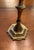 Brass French 18th Century Single Solid Turned Brass Six Sided Scalloped Edge Base Candlestick For Sale - Image 8 of 12