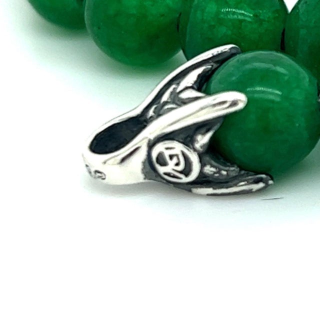 Authentic David Yurman Green Onyx Prayer Bead Bracelet 8" Sterling Silver Estate DY710 Retail: $425.00 This elegant...