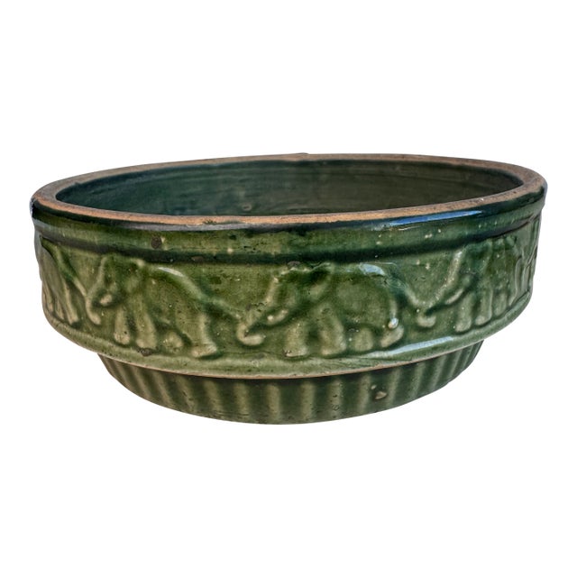 McCoy Bulb Planter Dish With Elephants For Sale