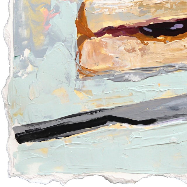 Cut in Two - Pb&j Sandwich Still Life Mixed Media Textured Painting Original Artwork by Kellie Newsome For Sale - Image 4 of 6