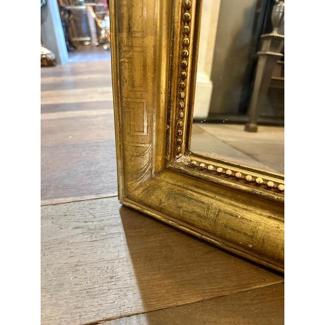 Mid 19th Century Antique French Louis Philippe Dome Gilt Mirror, 1850s For Sale - Image 5 of 14