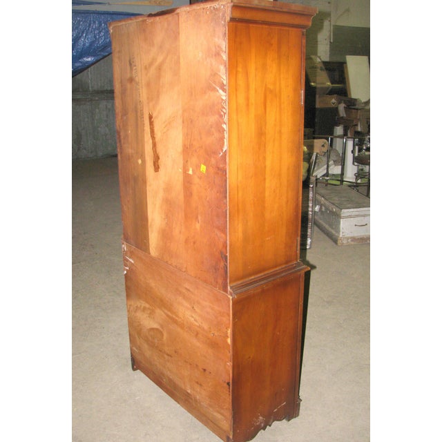 1950s Traditional Walnut Dining Room Storage Hutch For Sale - Image 6 of 6