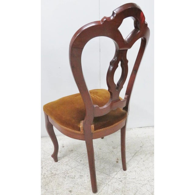 Late 19th Century Victorian Mahogany Side Chair For Sale - Image 4 of 7